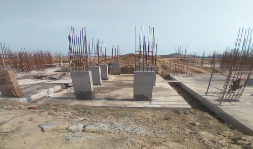 Hostel Block H4 – column casting work in Completed 23.02.2021