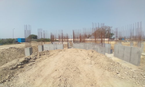 Hostel Block H1 –  Column casting work in completed 30.03.2021