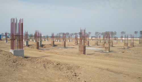 Dinning block – column casting work in completed 23.02.2021