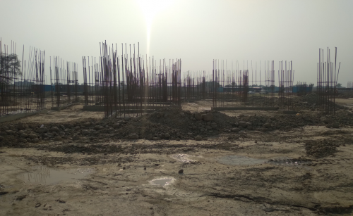 Hostel Block H7- column casting &shear wall work in completed soil filling work in completed 11.05.2021