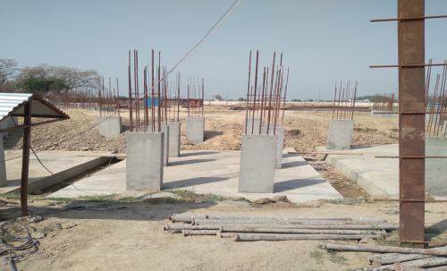 Hostel Block H6 - column casting work in completed 30.03.2021