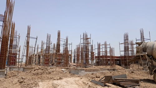 Academic block – 2nd pit grade slab works in progress column casting work in progress 29.06.2021.png