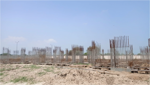 Non Teaching Staff Residence –  grade slab works in progress plinth beam work in progress 16.08.2021.png