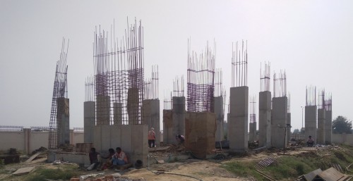 Hostel for Married Students- grade slab work in progress column casting work in progress  11.10.2021.jpg
