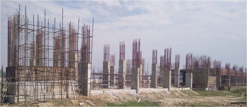 Faculty & Admin block – grade slab works in progress column casting work in progress 18.10.2021.jpg