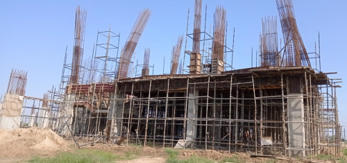 Academic block – 2nd pit slab casting work in completed 1ST floor column casting work in progress 25.10.2021.png