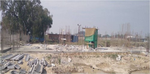 Hostel Block H4 – grade slab casting work completed layout in progress. 25.10.2021.jpg