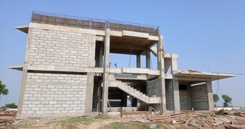Director’s residence – 1st floor slab casting work completed Block work in progress  - 01.11.2021.jpg