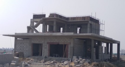 Director’s residence – 1st floor slab casting work completed Block work in progress  - 08.11.2021.jpg