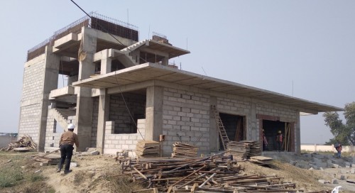 Director’s residence – 1st floor slab casting work completed Block work in progress  - 16.11.2021.jpg