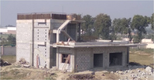 Director’s residence – 1st floor slab casting work completed Block work in progress  - 23.11.2021.jpg