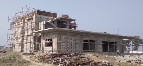 Director’s residence – 1st floor slab casting work completed Block work in progress  - 30.11.2021.jpg