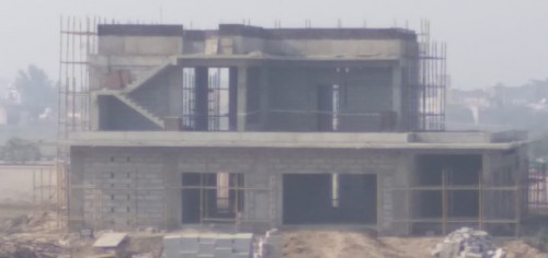 Director’s residence – 1st floor slab casting work completed Block work in progress  - 21.12.2021.jpg