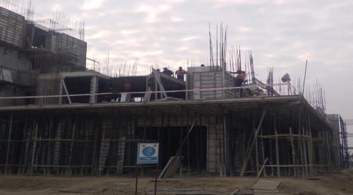 Hostel Block H7- GF Slab casting  work in completed 1st floor shuttering work in progress . 03.01.2022.jpg
