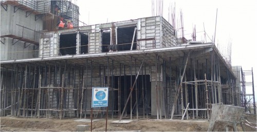 Hostel Block H7- GF Slab casting  work in completed 1st floor shuttering work in progress . 10.01.2022.jpg