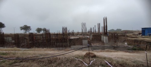 AUDITORIUM - RCC Shear Wall & Column casting work in progress & Soil filling work in progress  27.01.2022.jpg