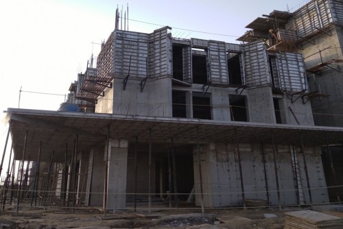 Hostel Block H5 – 1st floor slab casting work completed 2nd floor slab shuttering  work in progress . 08.02.2022.jpg