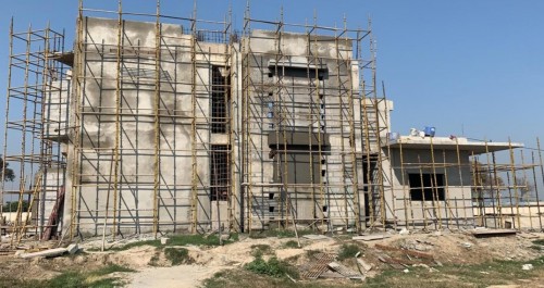 Director’s residence – Block work in progress Plaster work in progress. - 21.02.2022.jpg