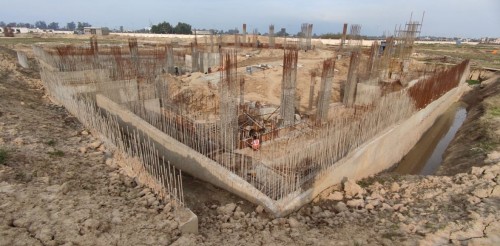 AUDITORIUM - RCC Shear Wall & Column casting work in progress &  Soil filling work in progress  28.02.2022.jpg