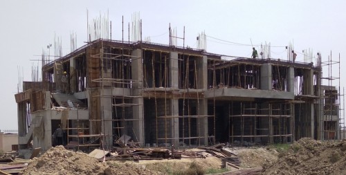 Hostel for Married Students- GF Slab casting work in Completed, 1ST Floor column casting work in progress and shuttering work in progress 12.04.2022.jpg