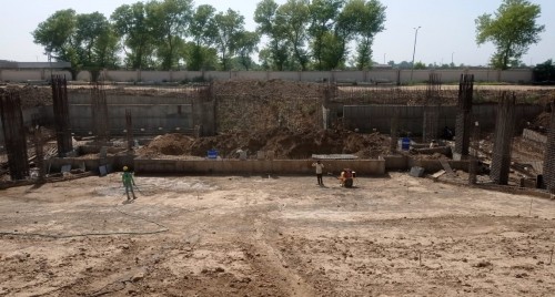 AUDITORIUM - RCC Shear Wall & Column casting work in progress & Soil filling work in progress  26.04.2022.jpg