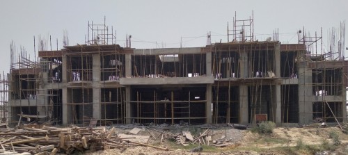 Hostel for Married Students- 2nd Floor slab  casting work in progress and staircase shuttering work in progress 10.05.2022.jpg