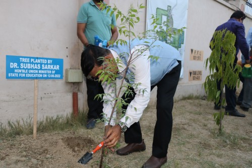 Tree Plantation by Dr. Subhas Sarkar, Hon’ble Union Minister of State for Education