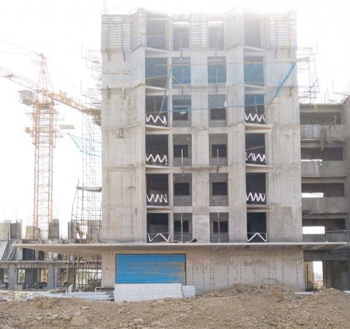 Hostel Block H5 – 6th floor slab casting work completed 7TH floor slab shuttering work in prpgress.13.06.2022.jpg