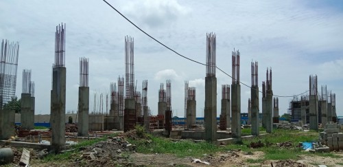 SPORTS COMPLEX –  Grade slab steel work in progress plinth  beam casting  work in progress, column casting work in progress. 16.08.2022.jpg