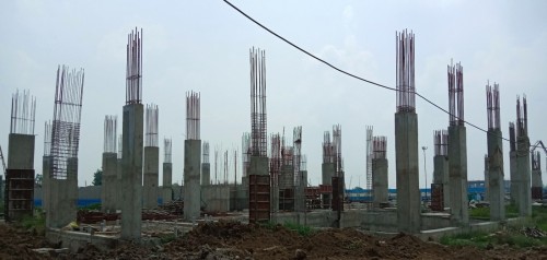 SPORTS COMPLEX –  Grade slab steel work in progress plinth  beam casting  work in progress, column casting work in progress. 23.08.2022.jpg