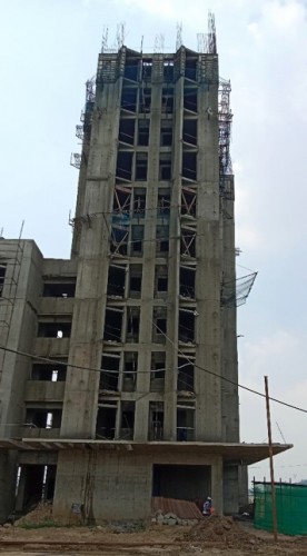 Hostel Block H7- 11th Floor slab casting work is completed. 12th floor steel and shuttering work in progress 31.08.2022.jpg