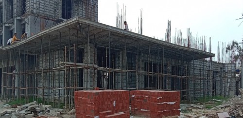 Hostel Block H3 – Ground floor slab steel & shuttering work in progress. 31.08.2022.jpg