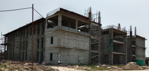 Academic block A,B,C pit  – A block 3rd floor slab casting completed. Block work & plaster work in  progress. Ground floor kota work in progress.jpg