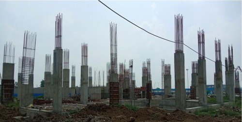 SPORTS COMPLEX –  Grade slab steel work in progress plinth  beam casting  work in  progress, column casting work in progress. 13.09.2022 .jpg