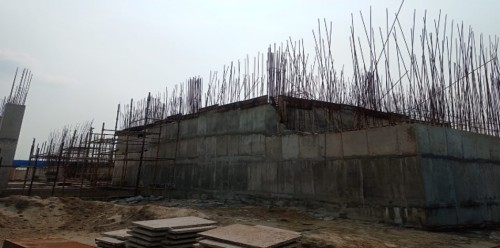 STP PLANT –shear wall steel work & casting work in progress.27.09.2022.jpg
