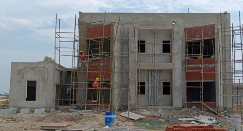 Director’s residence – Block & Plaster work is completed. POP work is in progress. Exposed brick work in progress. 27.09.2022.jpg