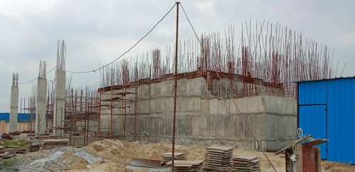 STP PLANT –shear wall steel work & casting work in progress.10.10.2022.jpg