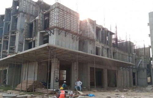 Hostel Block H3 –1st-floor roof slab work is completed. 2nd-floor steel work in progress.jpg