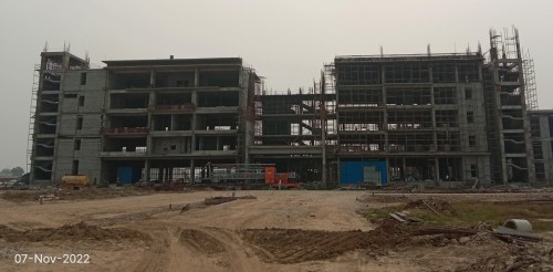 Faculty & Admin block – A Part & B Part terrace slab casting completed. Lift wall casting work in progress. Electrical & fire fighting work in progress, Block work in progress..jpg