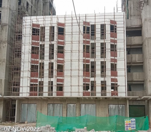 Hostel Block H6 –Terrace slab casting completed. Paintwork in Progress. Exposed Brickwork in progress..jpg
