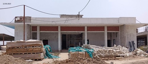 HEALTH CENTRE- Electrical wiring work in progress. 