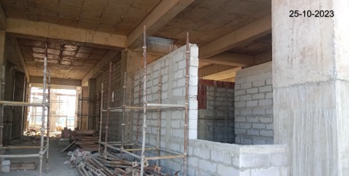 SPORTS COMPLEX (Internal)– Ground floor Block work in progress.
