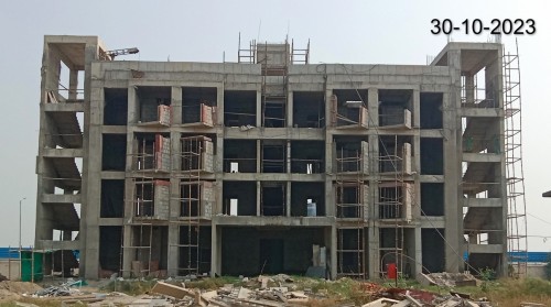 Hostel for Married Students –Electrical conducting and block work in progress.