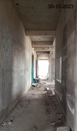 Hostel for Married Students – Internal plaster work in progress.