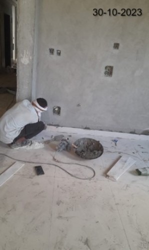 Hostel Block H7 (Internal)- Floor tile work in progress.
