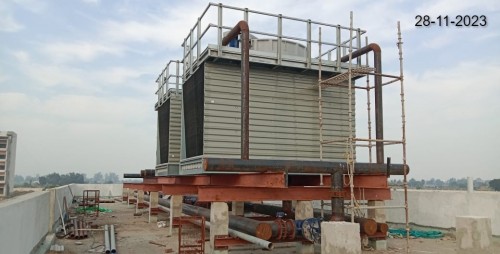 HVAC PLANT ROOM (Internal)- Cooling tower installation work in progress.