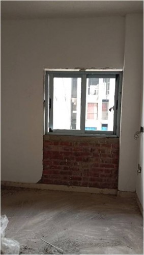 Hostel Block H3 – Exterior paintwork in progress. Window framework in progress. Staircase granite work in progress