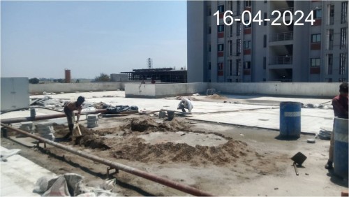  Dining block (Internal)– Cleaning work in progress. Kota work in progress. Terrace Tile work in progress.