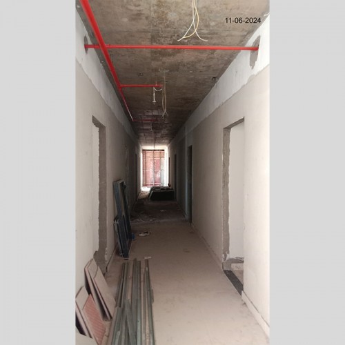 Hostel Block H2 (Internal)– plaster work in progress.