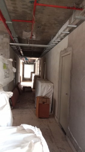 Hostel Block H2 (Internal)– Terrace waterproofing work in progress.